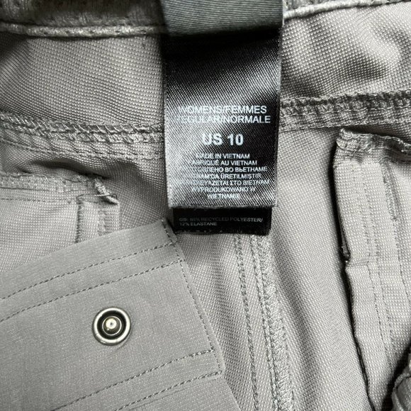 The North Face Hiking Pants Womens 10 Gray Recycled Material Outdoors Crop Capri - Picture 5 of 6